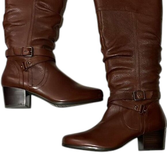 ARRAY Dakota Brown Leather Knee-High Boots Size 11 NWT - Picture 2 of 12